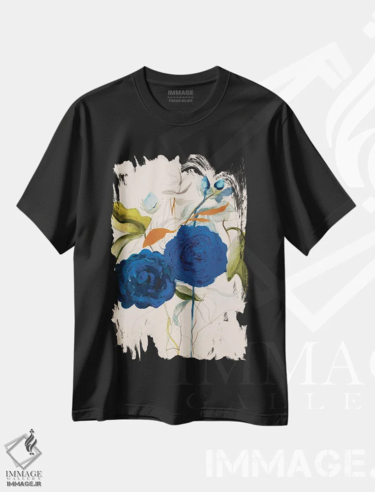 تیشرت مشکی طرح دار – تیشرت طبیعت ,بیدار شدن اثر لی واینر فروشگاه ایماژ