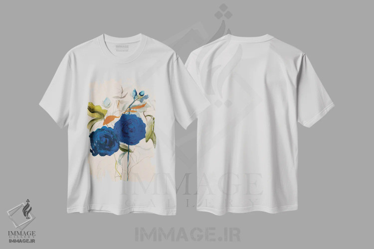 تیشرت سفید طرح دار – تیشرت طبیعت ,بیدار شدن اثر لی واینر immage.ir