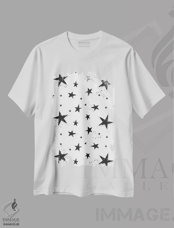 تیشرت سفید طرح دار – تیشرت فانتزی ,صخره کوچک اثر لیزا وایت باتن فروشگاه ایماژ