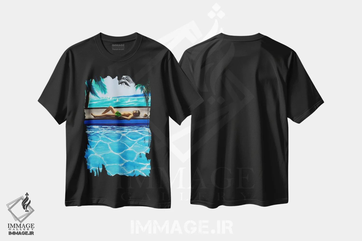 تیشرت مشکی طرح دار – تیشرت تابستانی ,تابستان بی پایان اثر روسـلانا لواندووسکا فروشگاه ایماژ