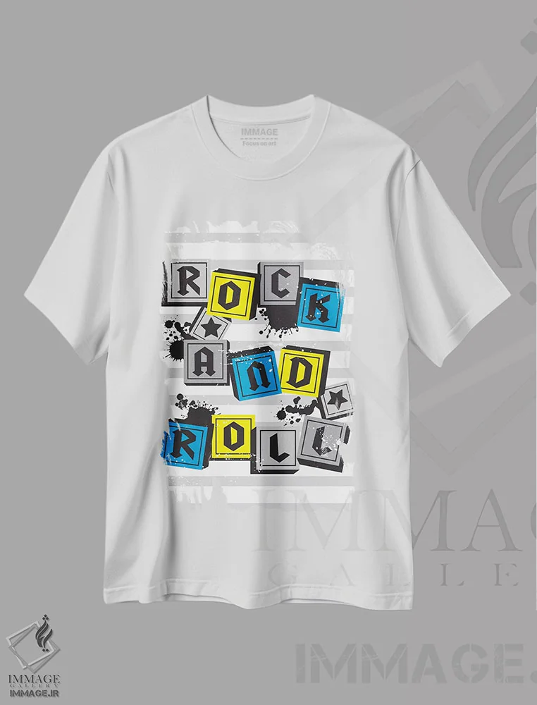 تیشرت سفید طرح دار – تیشرت موسیقی ,صخره کوچک اثر لیزا وایت باتن فروشگاه ایماژ