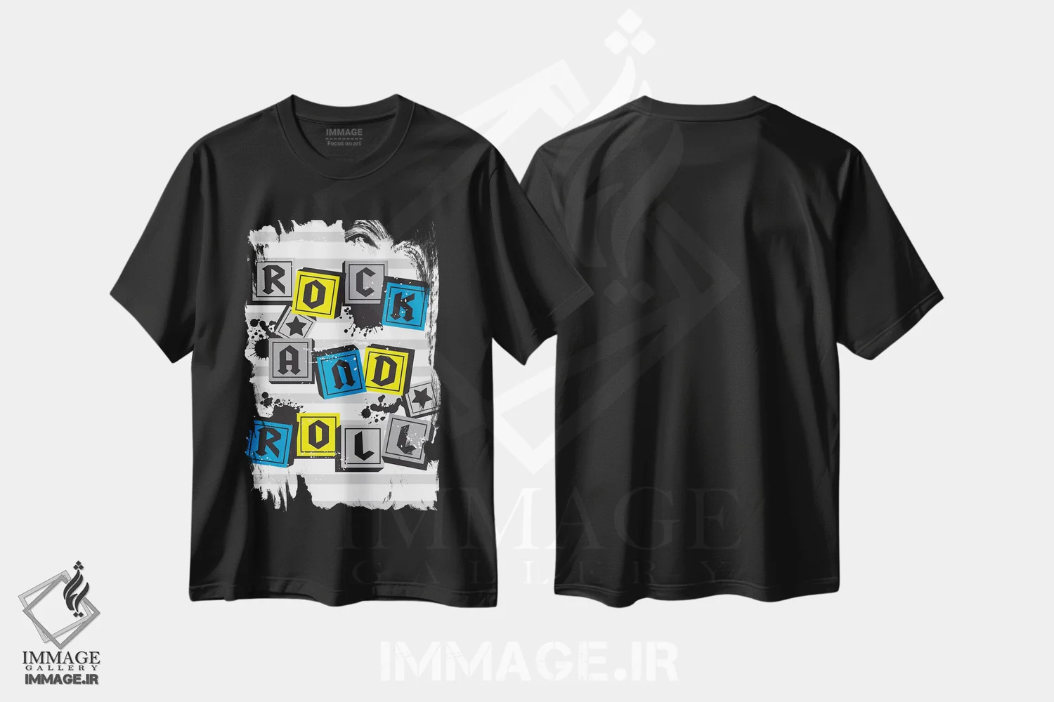 تیشرت مشکی طرح دار – تیشرت موسیقی ,صخره کوچک اثر لیزا وایت باتن immage.ir