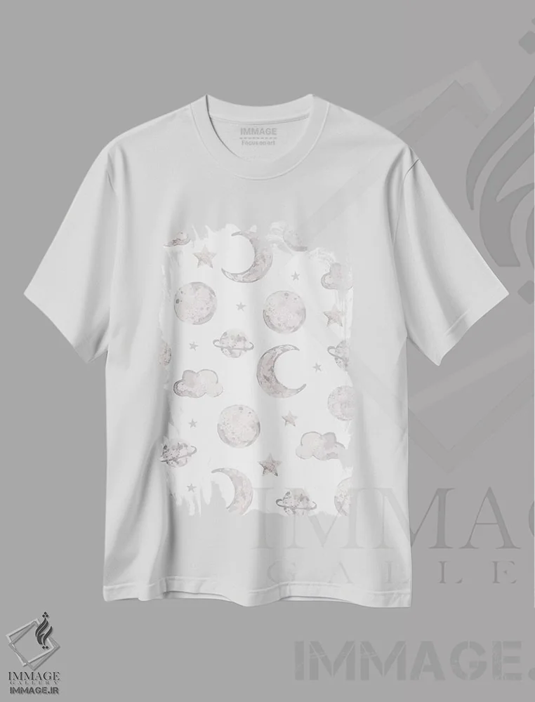 تیشرت سفید طرح دار – تیشرت فانتزی ,کودک فراتر از ستارگان اثر لیزا وایت باتن فروشگاه ایماژ