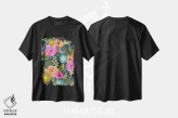 تیشرت مشکی طرح دار – تیشرت گرافیکی گلدار ,فلورانس روزمره اثر لیزا وایت باتن فروشگاه ایماژ