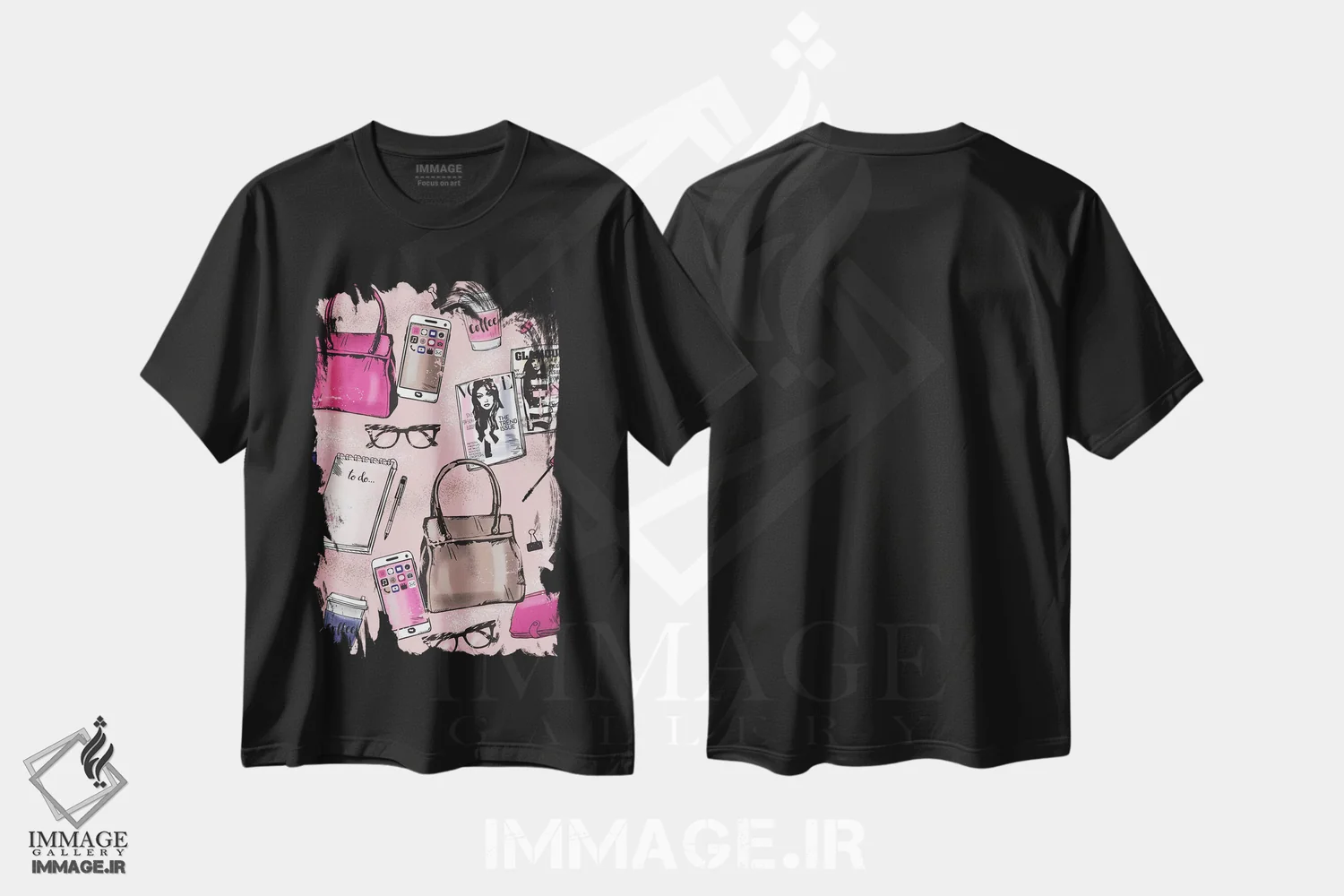 تیشرت مشکی طرح دار – تیشرت هنری مد ,دختر رئیس هرروزه اثر لیزا وایت باتن immage.ir