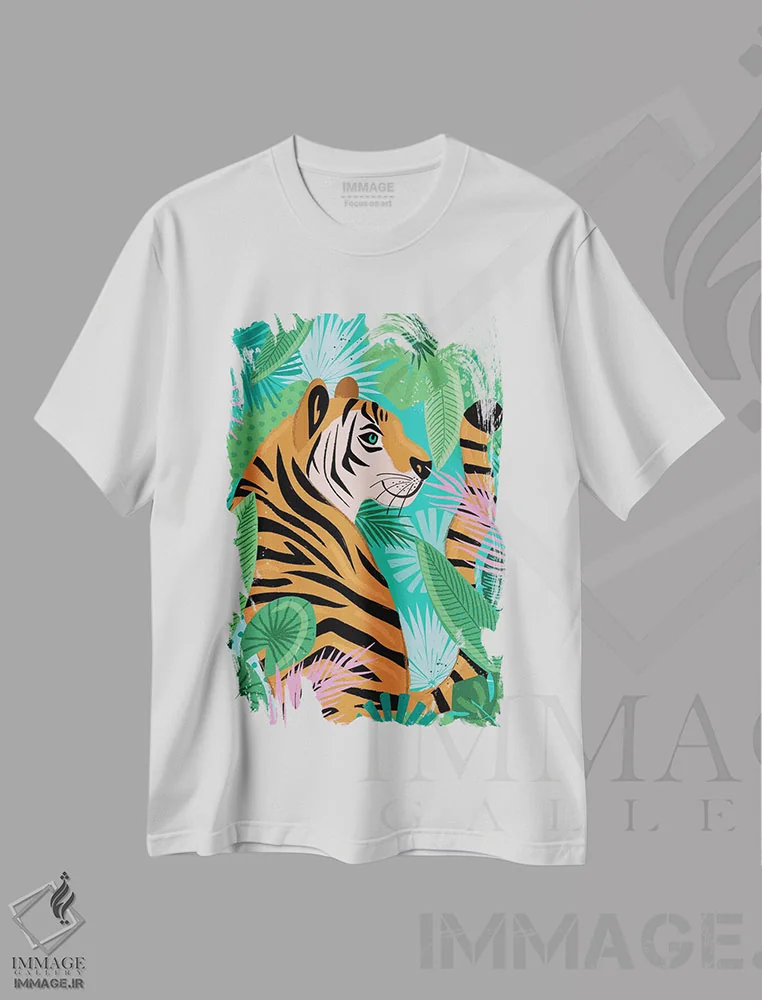 تیشرت سفید طرح دار – تیشرت حیوانات ,گشت و گذار روزمره در طبیعت اثر لیزا وایت باتن فروشگاه ایماژ