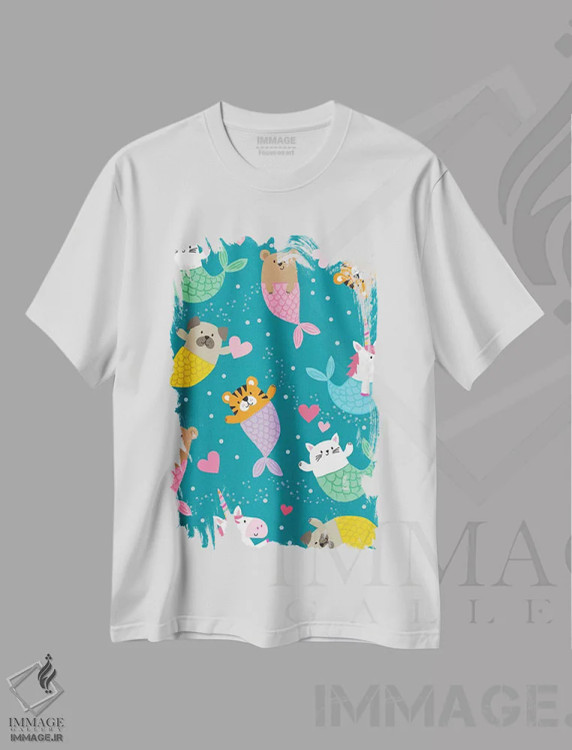 تیشرت سفید طرح دار – تیشرت فانتزی ,نوجوان اثر لیزا وایت باتن immage.ir