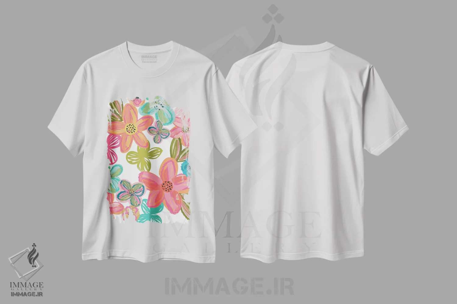 تیشرت سفید طرح دار – تیشرت گلدار ,قول گل های هرروزه اثر لیزا وایت باتن فروشگاه ایماژ