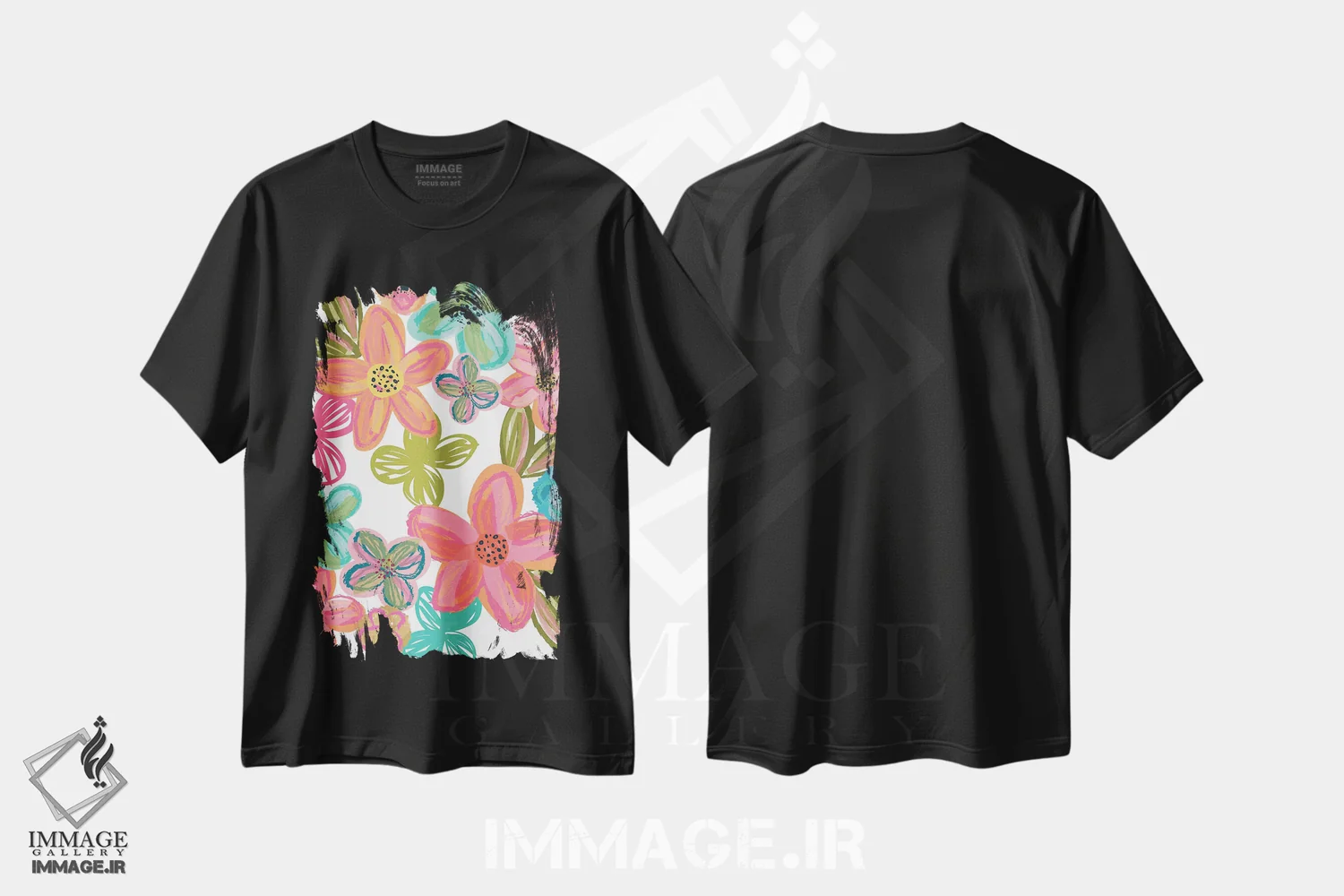 تیشرت مشکی طرح دار – تیشرت گلدار ,قول گل های هرروزه اثر لیزا وایت باتن immage.ir