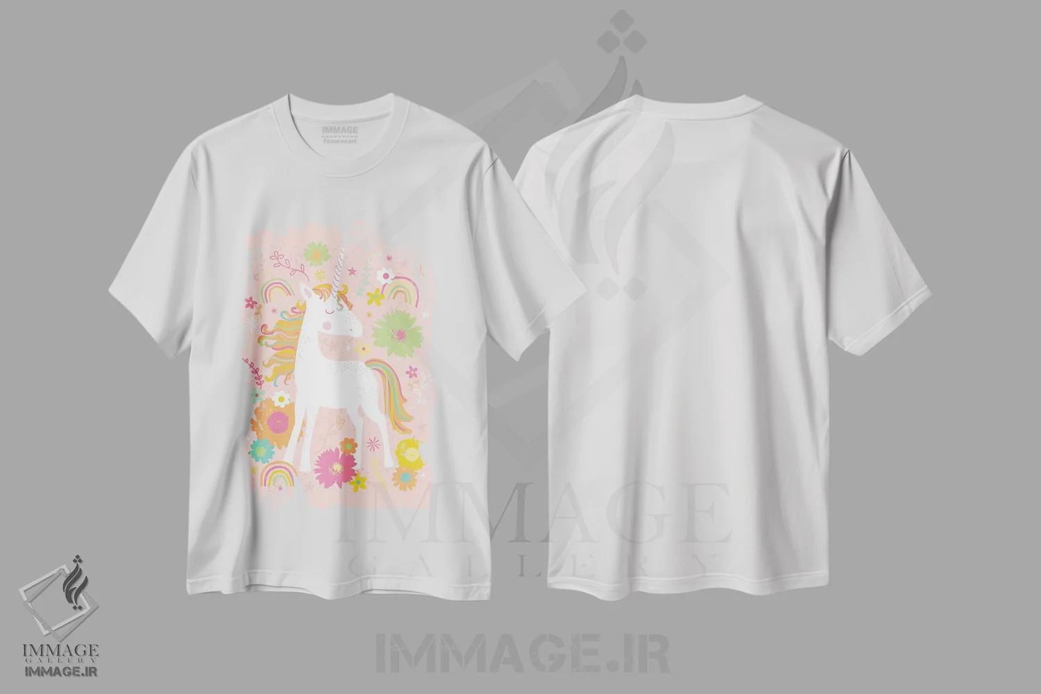 تیشرت سفید طرح دار – تیشرت تک شاخ ,نوجوان اثر لیزا وایت باتن immage.ir
