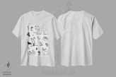 تیشرت سفید طرح دار – تیشرت حیوانات ,جنگل نوجوانان اثر لیزا وایت باتن فروشگاه ایماژ