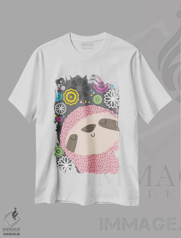 تیشرت سفید طرح دار – تیشرت حیوانات ,چشم روشن اثر لیزا وایت باتن فروشگاه ایماژ