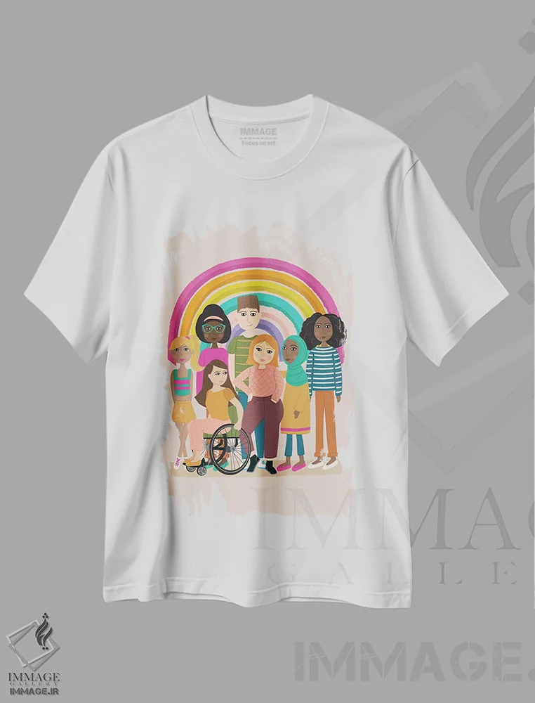 تیشرت سفید طرح دار – تیشرت هنری ,همه اهمیت دارند اثر لیزا وایت باتن immage.ir