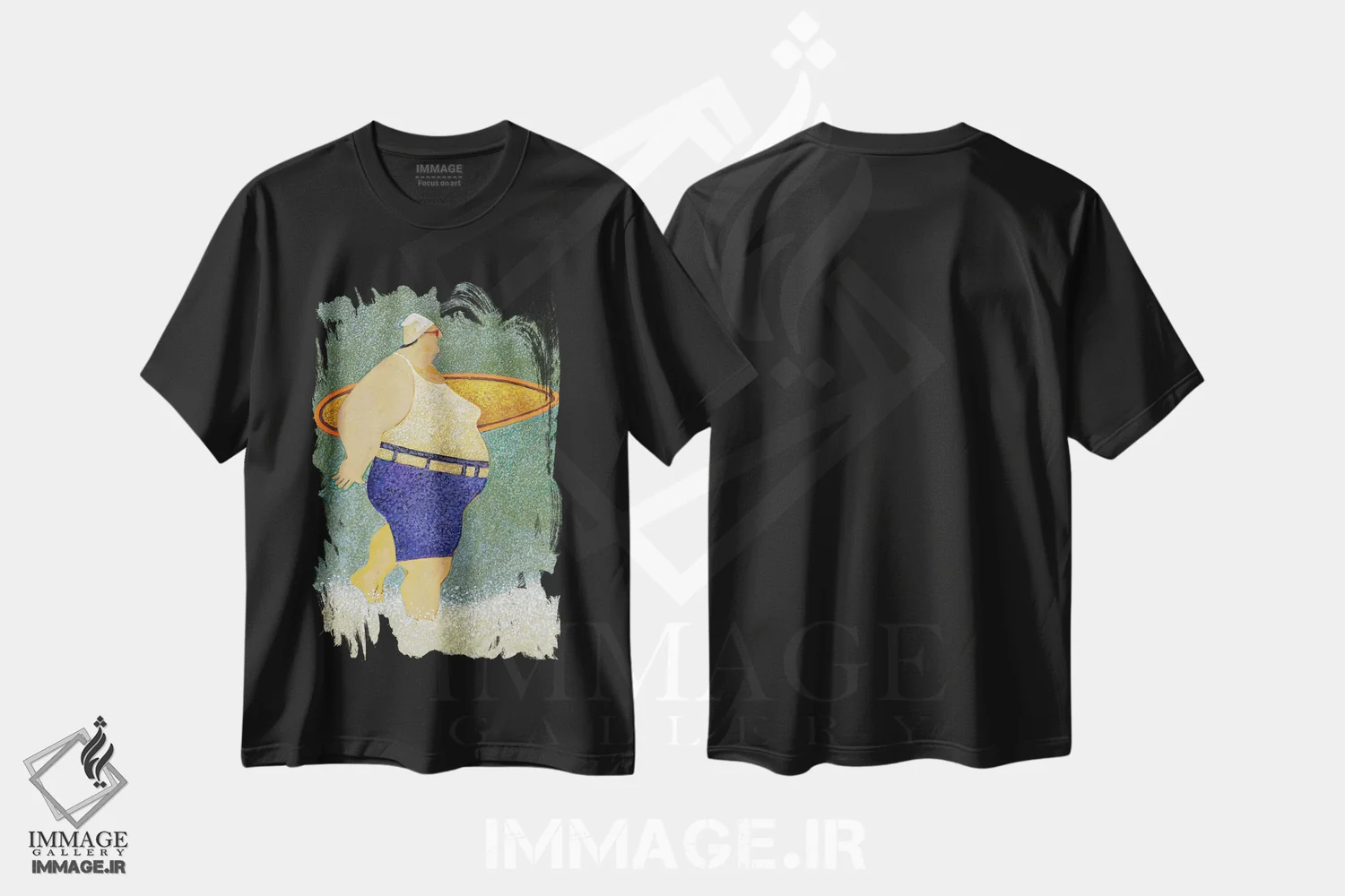 تیشرت مشکی طرح دار – تیشرت تابستانی ,موج سواری آماده است اثر لوول هررو immage.ir