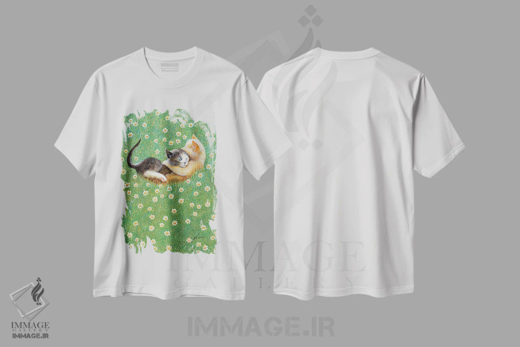 تیشرت سفید طرح دار – تیشرت حیوانات ,جورج و الکسیکس اثر لوول هررو immage.ir