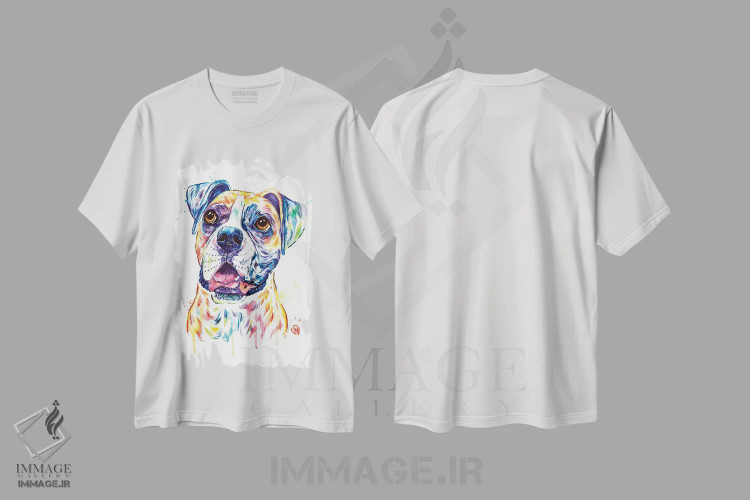 تیشرت سفید طرح دار – تیشرت سگ ها ,باکسر اثر لیزا وایت هاوس immage.ir