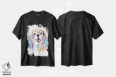 تیشرت مشکی طرح دار – تیشرت حیوانات خانگی ,کاوالیر اثر لیزا وایت هاوس فروشگاه ایماژ