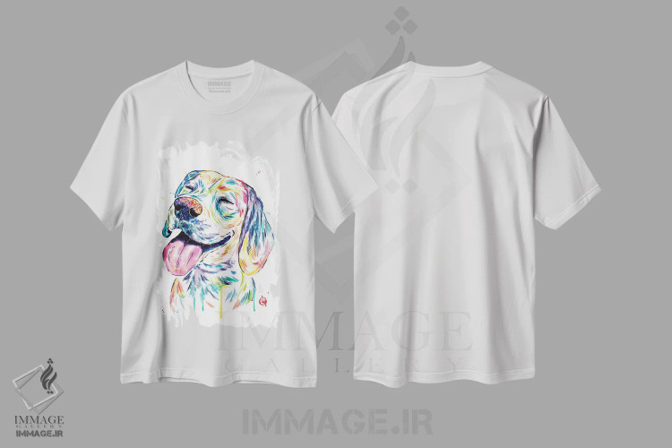 تیشرت سفید طرح دار – تیشرت هنری حیوانات ,بیگل دوست داشتنی اثر لیزا وایت هاوس immage.ir