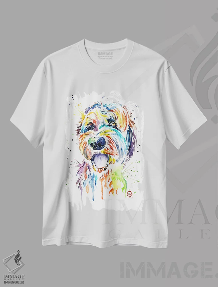 تیشرت سفید طرح دار – تیشرت فانتزی حیوانات ,طراحی یک دودل اثر لیزا وایت هاوس immage.ir