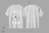 تیشرت سفید طرح دار – تیشرت حیوانات خانگی ,پامرانین اثر لیزا وایت هاوس فروشگاه ایماژ