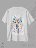 تیشرت سفید طرح دار – تیشرت سگ نژاد خاص ,شلتی اثر لیزا وایت هاوس فروشگاه ایماژ