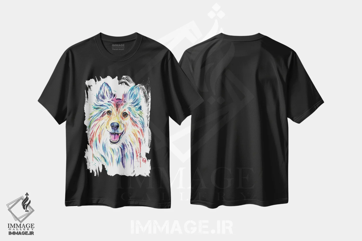 تیشرت مشکی طرح دار – تیشرت سگ نژاد خاص ,شلتی اثر لیزا وایت هاوس immage.ir