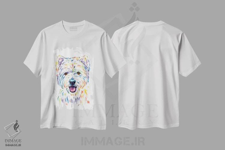 تیشرت سفید طرح دار – تیشرت حیوانات ,وستی اثر لیزا وایت هاوس فروشگاه ایماژ
