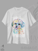 تیشرت سفید طرح دار – تیشرت حیوانات خانگی ,بیشون اثر لیزا وایت هاوس فروشگاه ایماژ