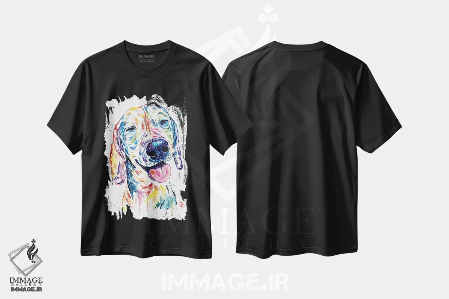 تیشرت مشکی طرح دار – تیشرت حیوانات خانگی ,سگ کوچکی با قلبی بزرگ اثر لیزا وایت هاوس فروشگاه ایماژ