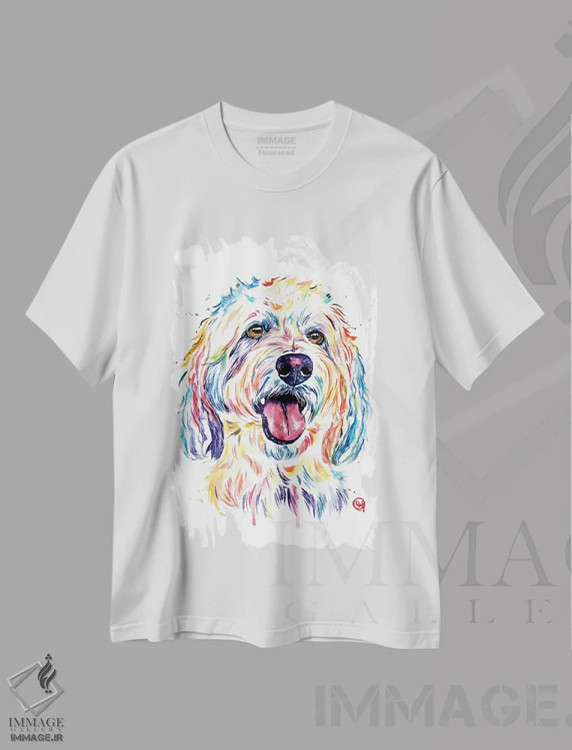 تیشرت سفید طرح دار – تیشرت حیوانات ,گلدندودل اثر لیزا وایت هاوس immage.ir