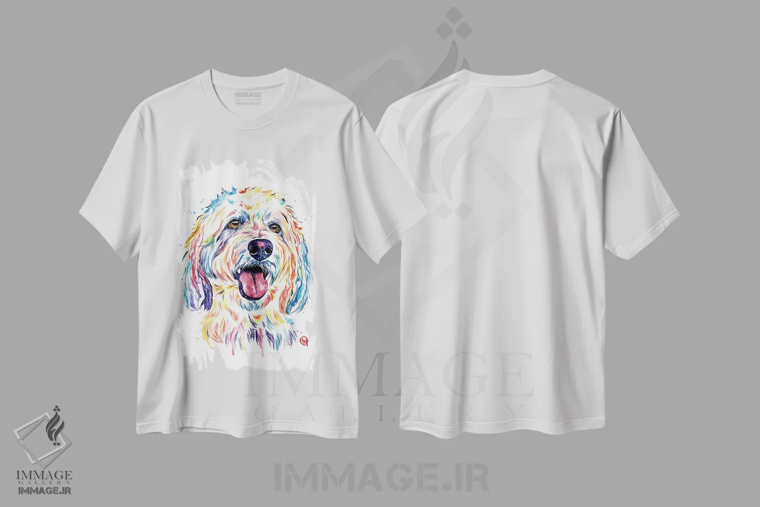 تیشرت سفید طرح دار – تیشرت حیوانات ,گلدندودل اثر لیزا وایت هاوس immage.ir