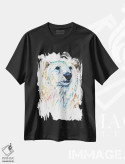 تیشرت مشکی طرح دار – تیشرت طبیعت ,پرتره خرس قطبی اثر لیزا وایت هاوس immage.ir