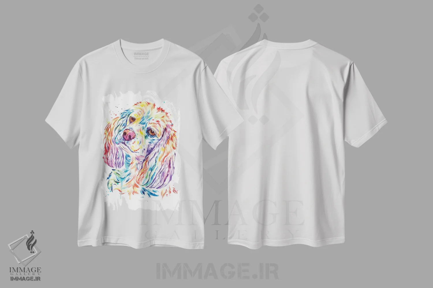 تیشرت سفید طرح دار – تیشرت حیوانات ,کاکر کنجکاو اثر لیزا وایت هاوس فروشگاه ایماژ