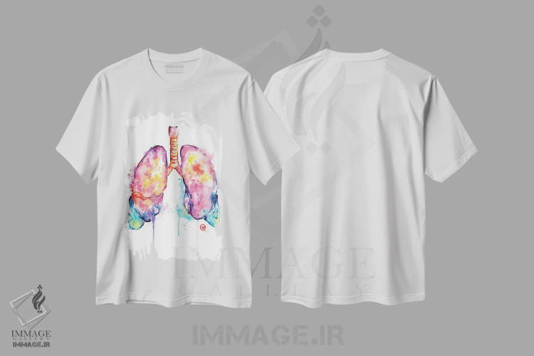 تیشرت سفید طرح دار – تیشرت علمی ,فقط نفس بکش اثر لیزا وایت هاوس فروشگاه ایماژ