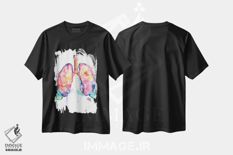 تیشرت مشکی طرح دار – تیشرت علمی ,فقط نفس بکش اثر لیزا وایت هاوس immage.ir