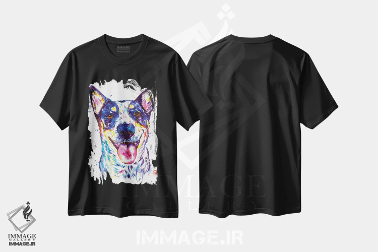 تیشرت مشکی طرح دار – تیشرت حیوانات ,بلو هیلر اثر لیزا وایت هاوس فروشگاه ایماژ