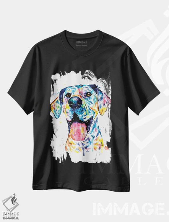 تیشرت مشکی طرح دار – تیشرت هنری ,گریت دین اثر لیزا وایت هاوس فروشگاه ایماژ