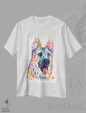 تیشرت سفید طرح دار – تیشرت سگ ,روح خوش سیما اثر لیزا وایت هاوس فروشگاه ایماژ