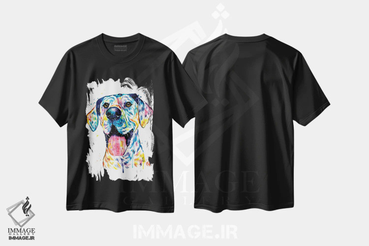 تیشرت مشکی طرح دار – تیشرت هنری ,گریت دین اثر لیزا وایت هاوس فروشگاه ایماژ