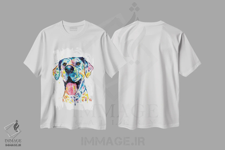 تیشرت سفید طرح دار – تیشرت هنری ,گریت دین اثر لیزا وایت هاوس immage.ir