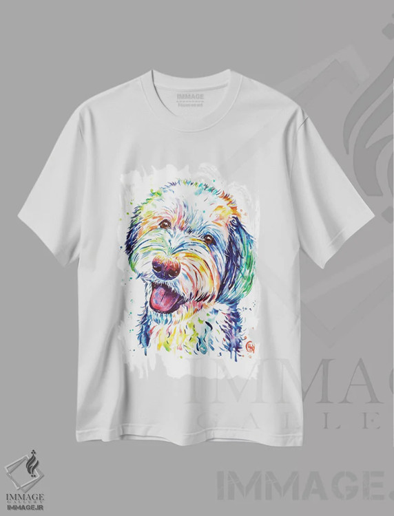 تیشرت سفید طرح دار – تیشرت حیوانات ,شیپادودل اثر لیزا وایت هاوس immage.ir
