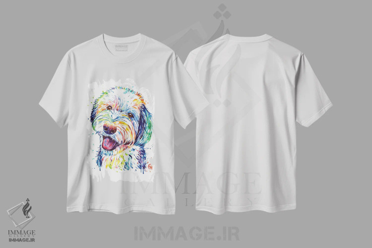 تیشرت سفید طرح دار – تیشرت حیوانات ,شیپادودل اثر لیزا وایت هاوس immage.ir