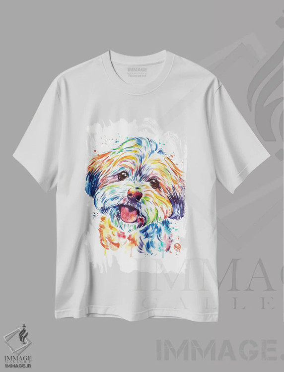 تیشرت سفید طرح دار – تیشرت حیوانات ,شورکی اثر لیزا وایت هاوس immage.ir