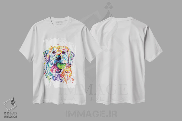 تیشرت سفید طرح دار – تیشرت حیوانات ,توپ را پرت کن، نگیرش اثر لیزا وایت هاوس immage.ir