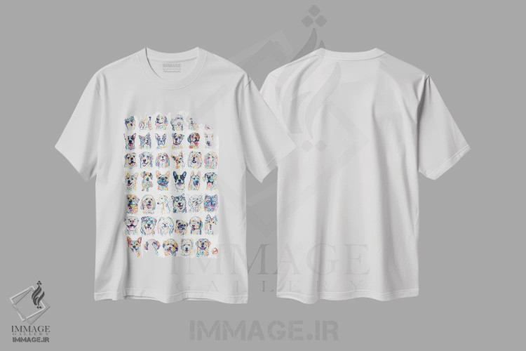 تیشرت سفید طرح دار – تیشرت فانتزی ,هیچ وقت سگ زیاد نیست! اثر لیزا وایت هاوس فروشگاه ایماژ