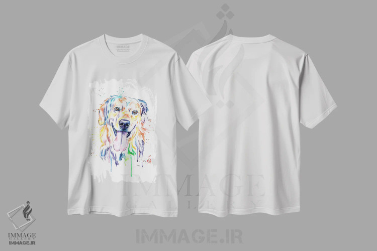 تیشرت سفید طرح دار – تیشرت حیوانات ,طلایی اثر لیزا وایت هاوس immage.ir