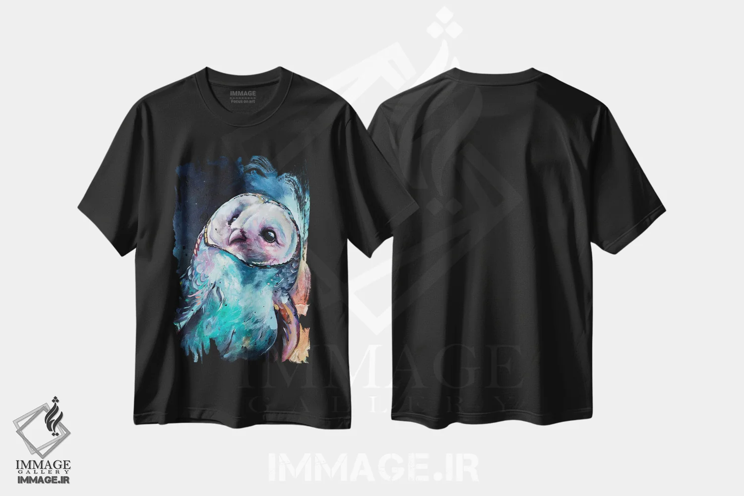 تیشرت مشکی طرح دار – تیشرت هنری ,من عاشق ستاره ها بوده ام اثر لیزا وایت هاوس فروشگاه ایماژ