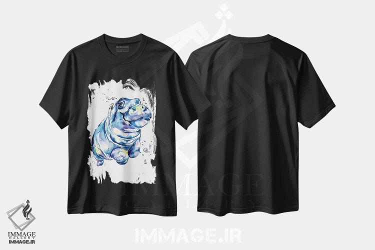 تیشرت مشکی طرح دار – تیشرت حیوانات ,وقار اثر لیزا وایت هاوس فروشگاه ایماژ