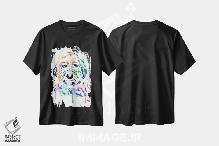 تیشرت مشکی طرح دار – تیشرت حیوانات ,گاس اثر لیزا وایت هاوس فروشگاه ایماژ