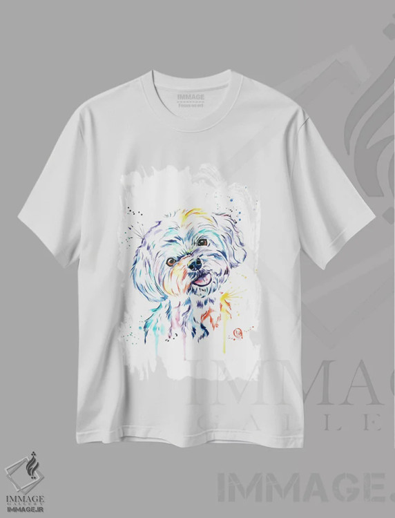 تیشرت سفید طرح دار – تیشرت حیوانات ,هاوانیز اثر لیزا وایت هاوس فروشگاه ایماژ